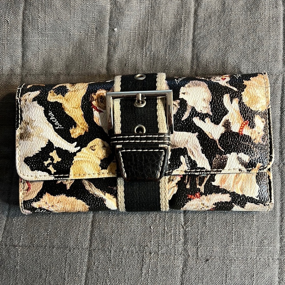 Sydney Love Dog Puppy Trifold Wallet Checkbook